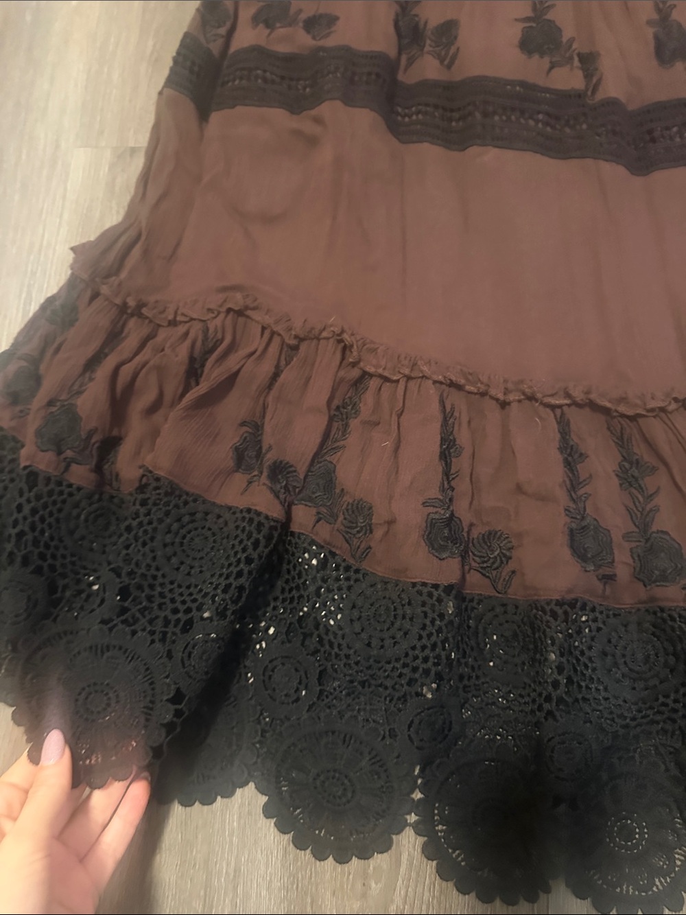 Karen Kane Brown Long Sleeve Maxi Dress XS - Picture 2 of 7